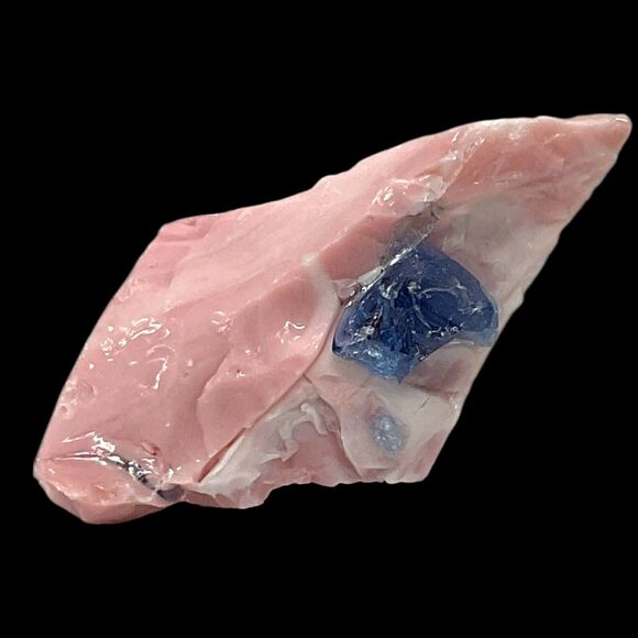 Pink Milk Glass Swirl Cobalt Art Glass Cullet Glowing Uranium Manganese #5GX8 - Picture 2 of 6